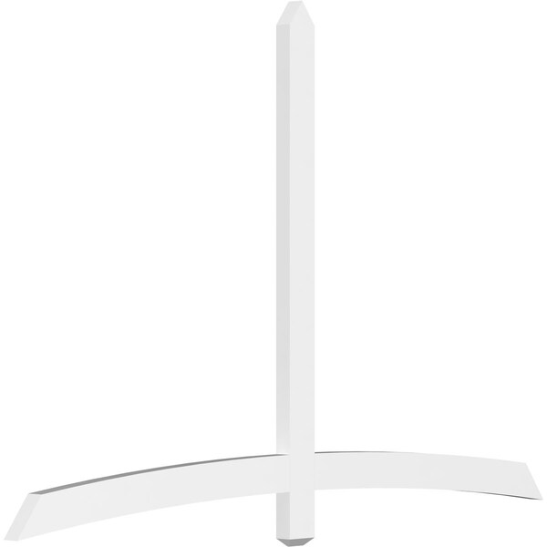 Ekena Millwork Bellingham Architectural Grade PVC Gable Bracket, 84"W x 56"H x 2"D x 4"F, 16/12 Pitch GBP084X56X0204BEL00 - main